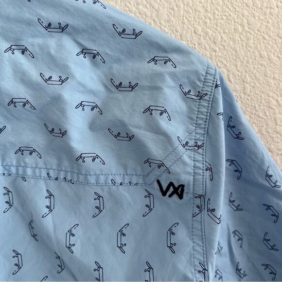 5.11 Tactical Button Front Shirt Drone Novelty Print Blue Medium - Picture 4 of 7